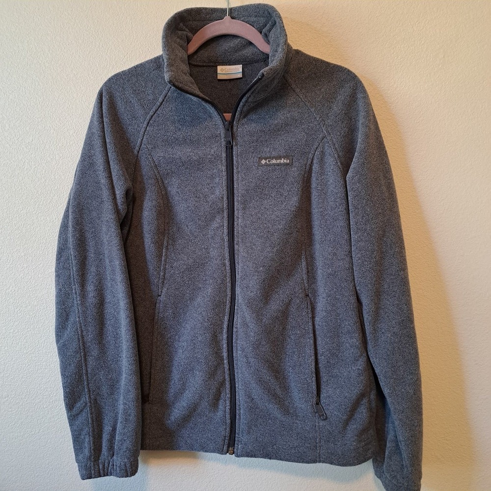 Columbia Mens Benton Springs Full Zip Fleece Jacket Gray XL6578‎ Medium